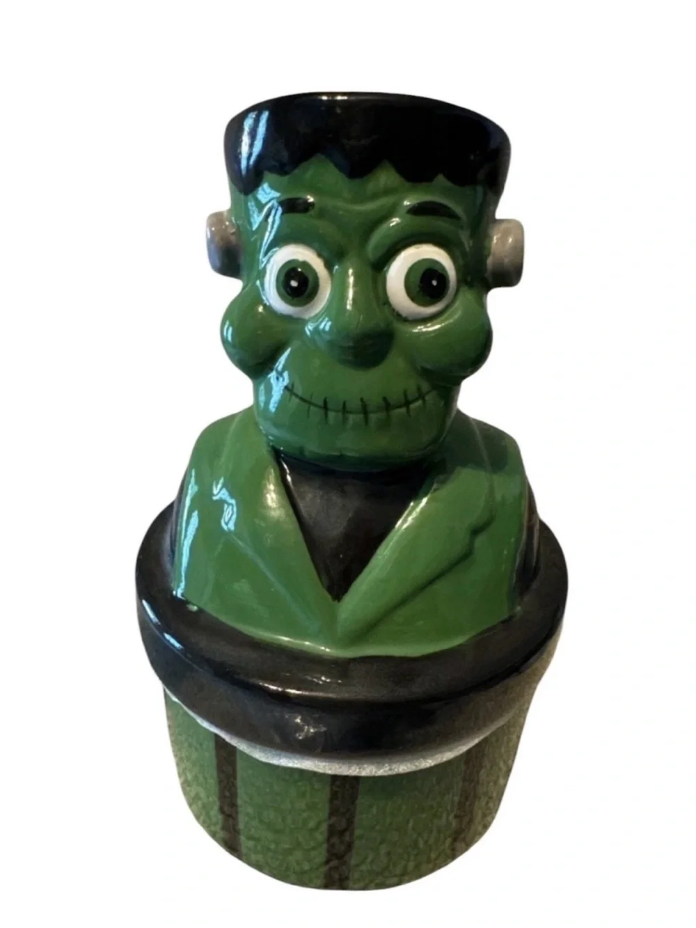 VIRAL-Green Frankenstein Ceramic Trinket - Playful Home Accent